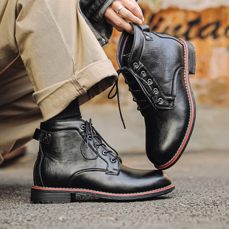 Leather Work Fabric - Luksusowe męskie skórzane buty w stylu
