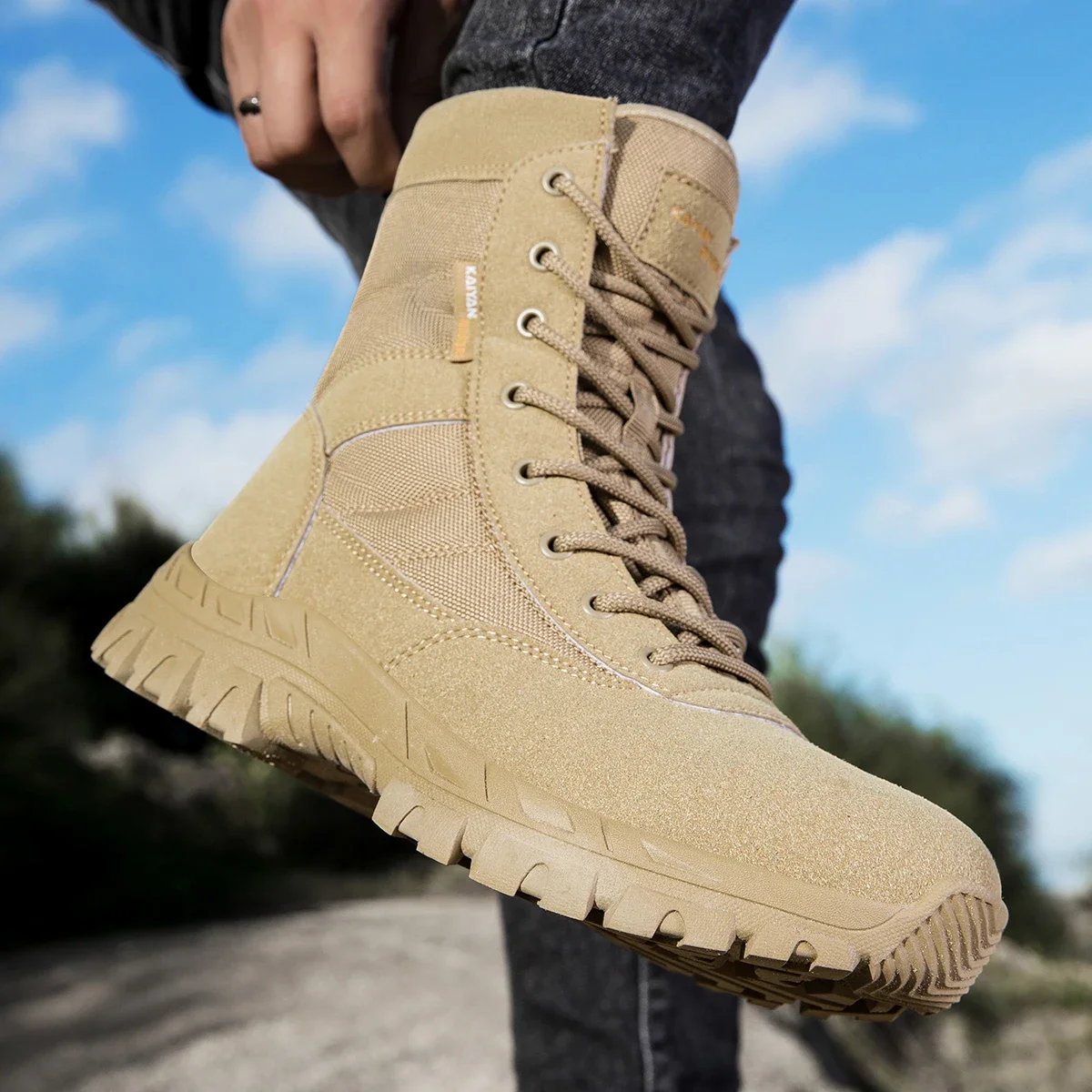 Męskie buty outdoorowe do wędr – Leather Work Fabric recenzja i cena