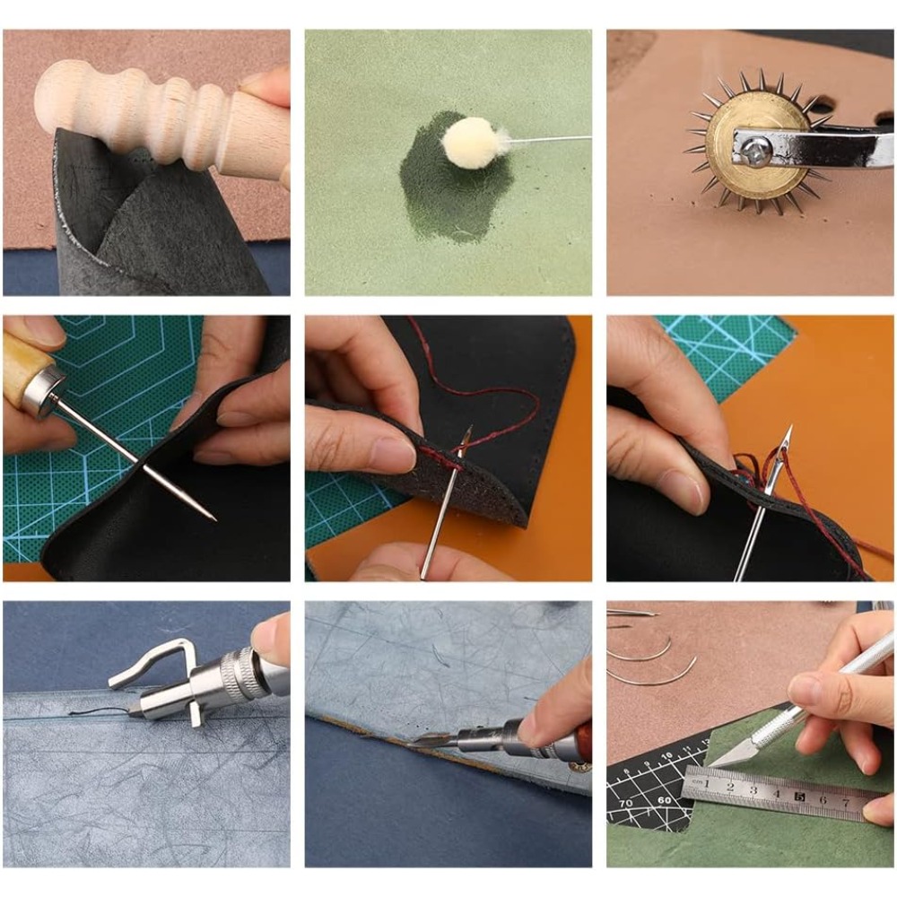 Zestaw narzędzi do obróbki skó – Leatherwork Or Leathercraft recenzja i cena